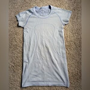 lululemon athletica Light Blue Short Sleeve Tee